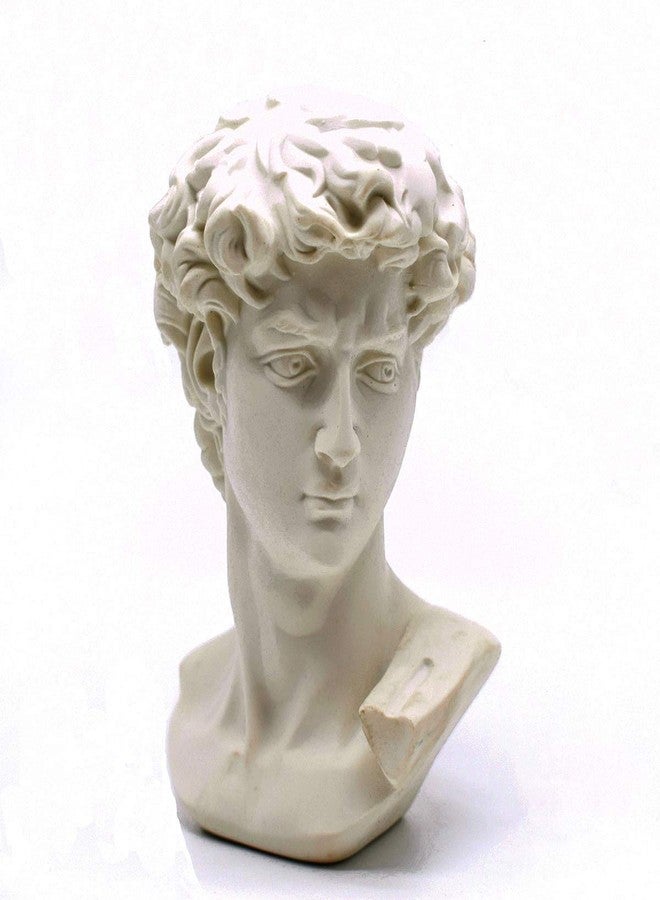 picaru Resin Bust Statue 2.76 Inch Plaster Figurines Mini Home Decoration Sculpture White for Art Hobbyist-David - Image 1